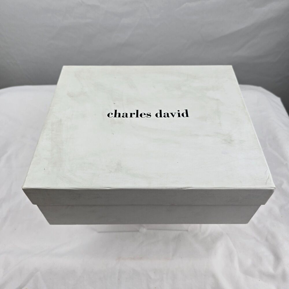 Charles David Sandals Women 7.5 Black Courtney Leather Buckle Heels NIB - Picture 15 of 16